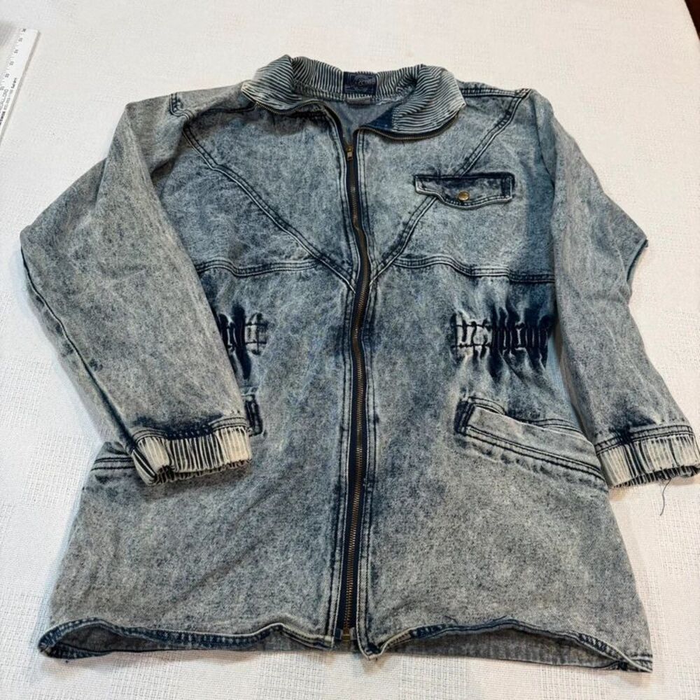 Baccini Vintage Acid Wash Jean Jacket Size M